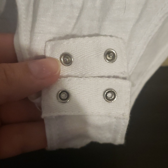 White Deep V Bodysuit - Picture 4 of 5